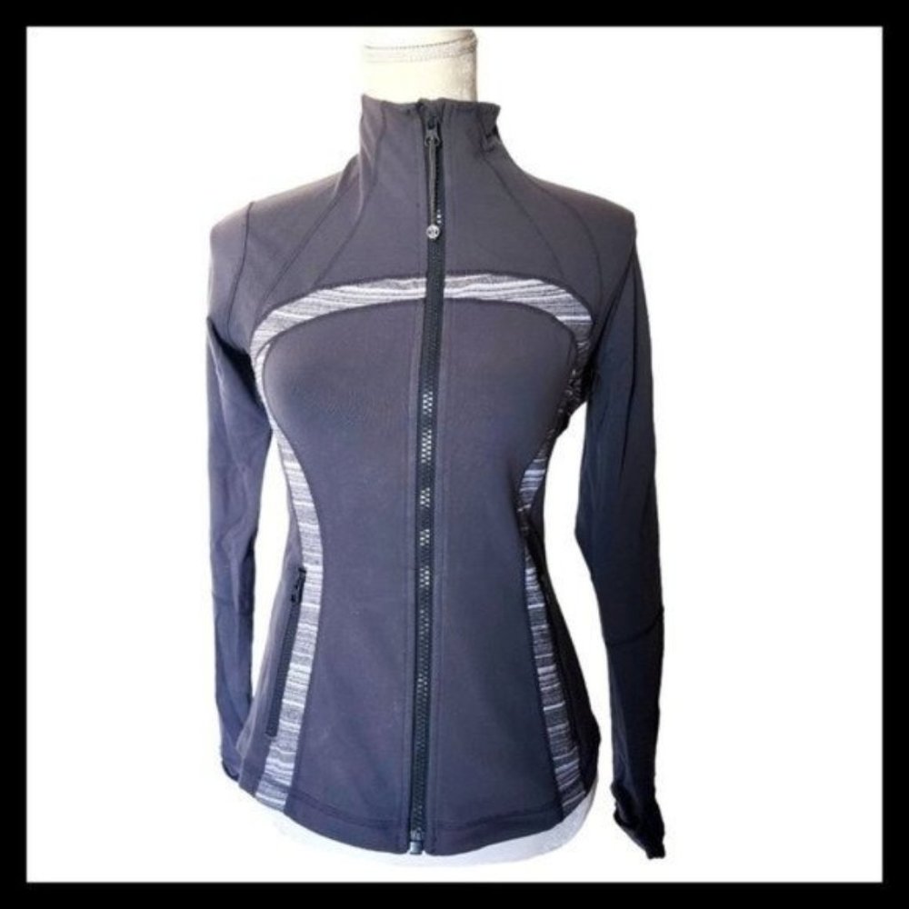 Lululemon Athletica Jacket Define Jacket in Gray Stripe size 8